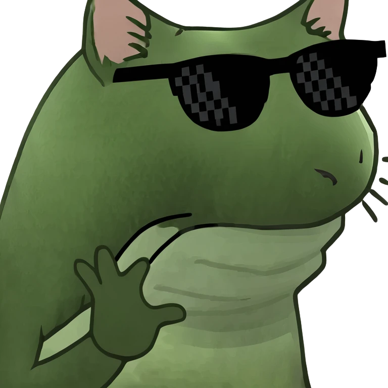 Cat with sunglasses emoji