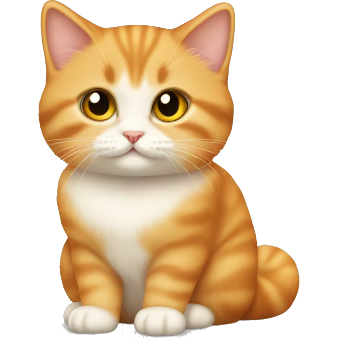 Orange munchkin cat sitting emoji