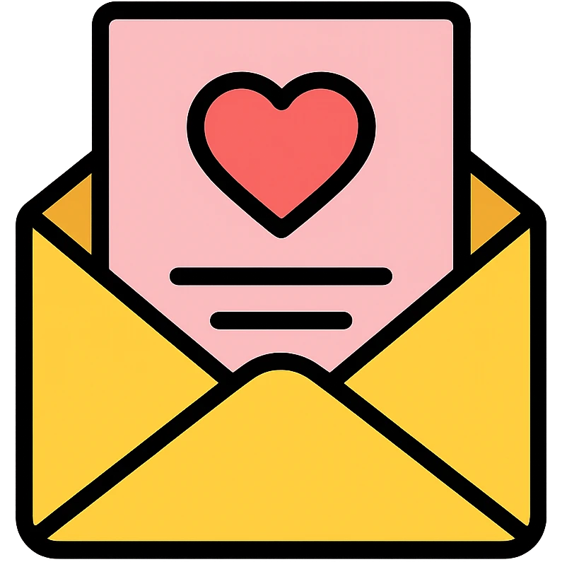 Romantic letter emoji