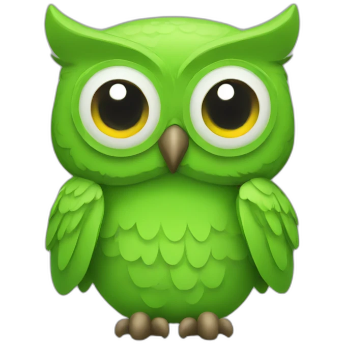 Duolingo green owl emoji