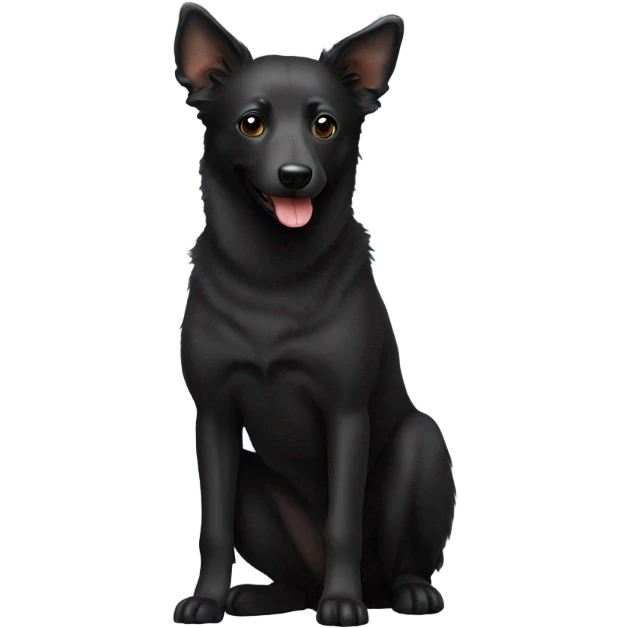 Black Mudi dog breed emoji