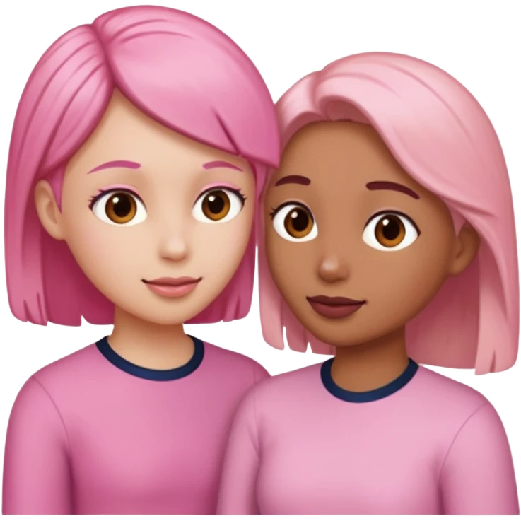 🗣️this but pink and two of the are talking to each other emoji