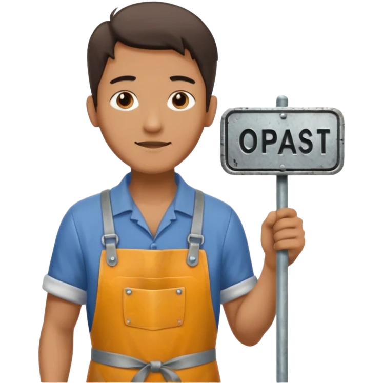 Street Sign Maker man emoji