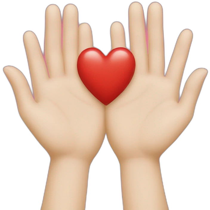 hands shaped like heart emoji