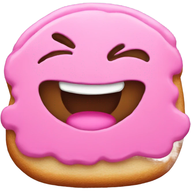 Pink cookie emoji
