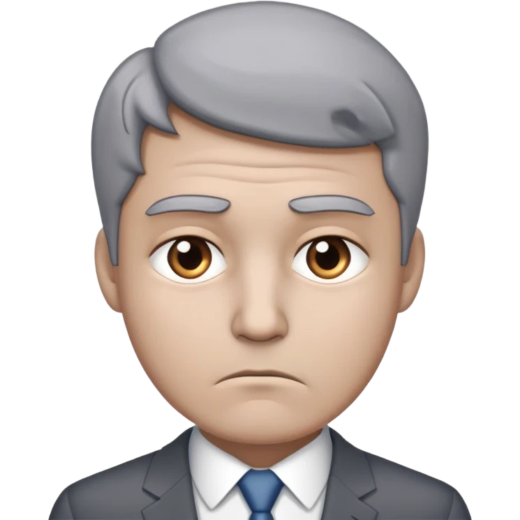 A BUSINESSMAN SITTING SAD emoji