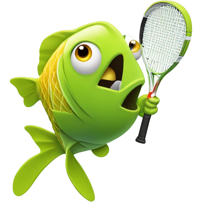 Fish play Tennis  emoji