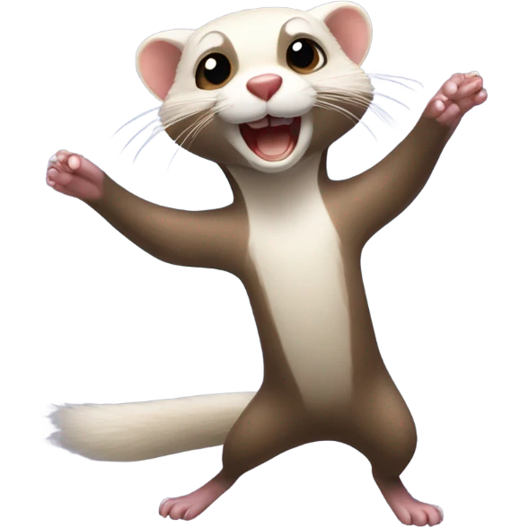 Dancing ferret  emoji