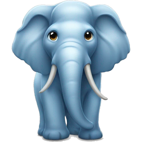 un mamut de la era de hielo peludo con una camiseta  emoji