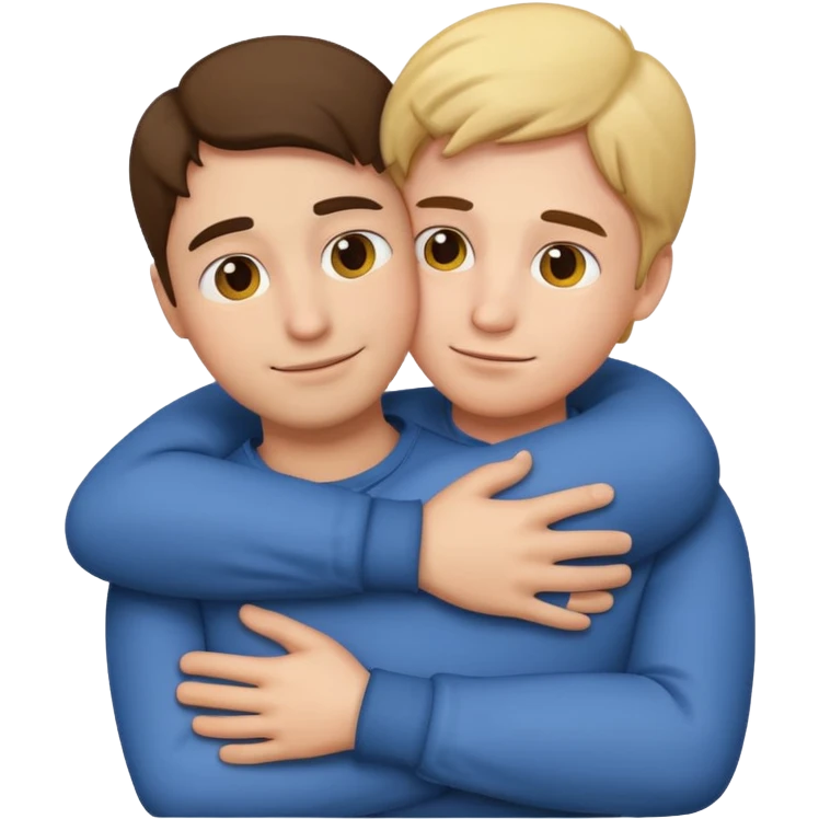 a person hugging someone named George, emoji style emoji