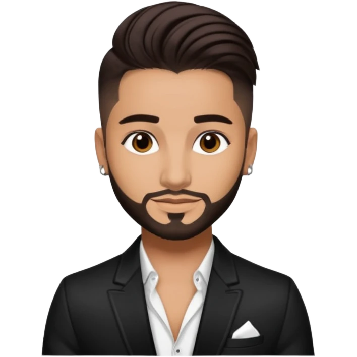 Maluma with dark brown hair emoji
