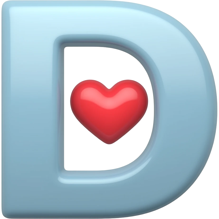Bunun gibi ama Ç ve D harflerinin ortasında bir tane kalp olsun emoji