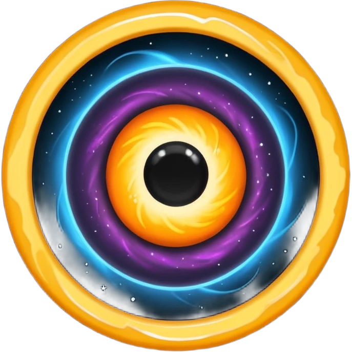 TON 618 black hole with accretion disk emoji style emoji
