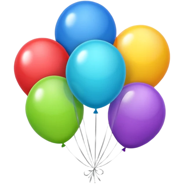 big colorful balloons emoji