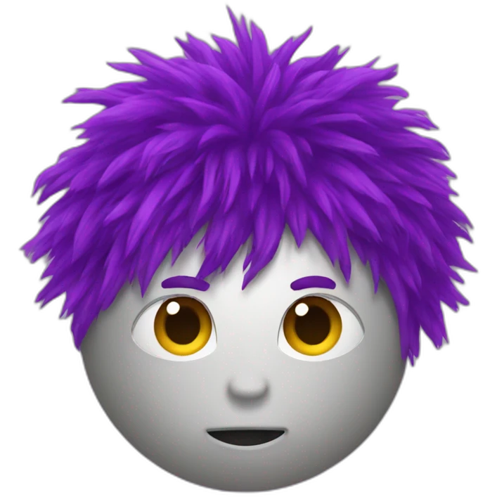 purple hairball emoji