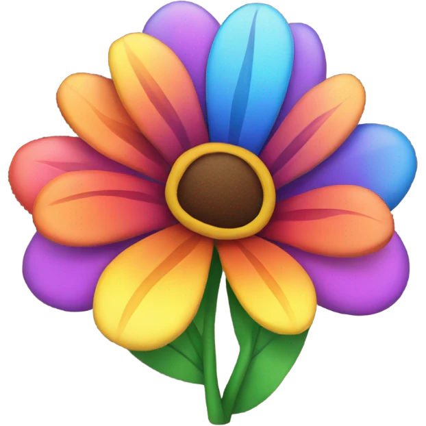 A rainbow flower emoji