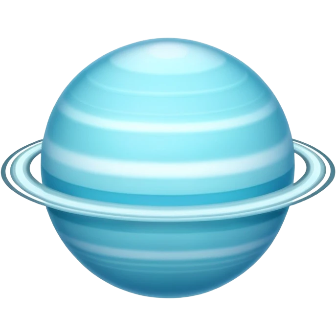 planet Uranus with rings emoji