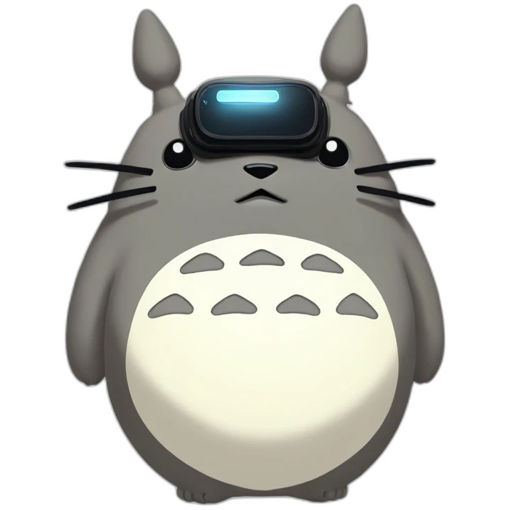 totoro with VR headset white emoji