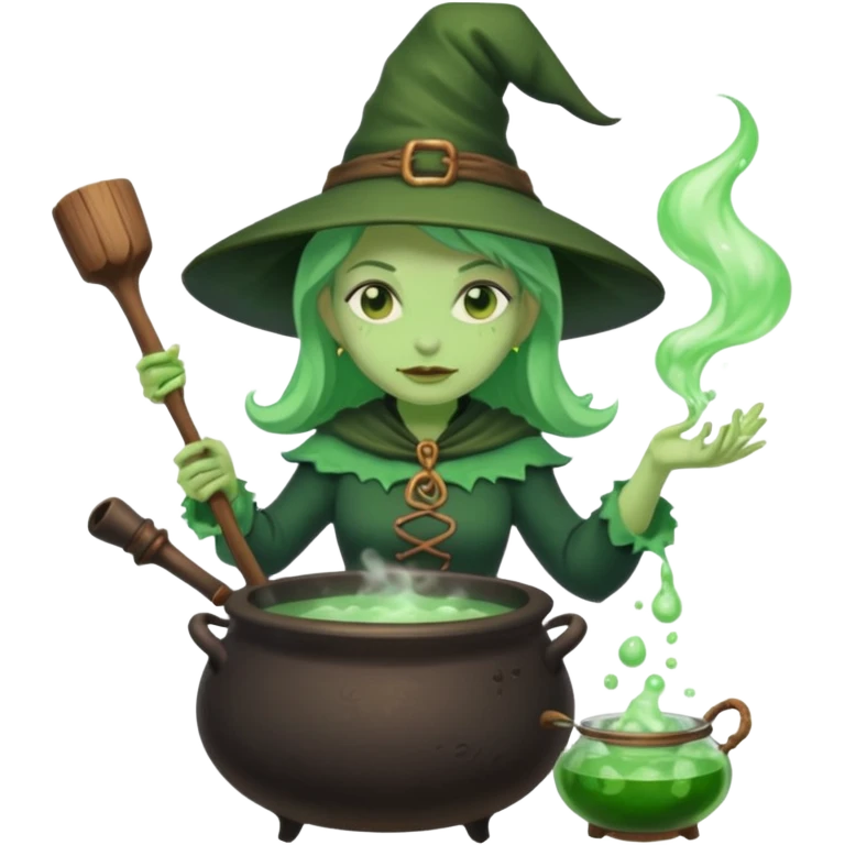 green witch cooking potion emoji