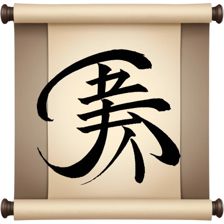 Japanese calligraphy scroll emoji
