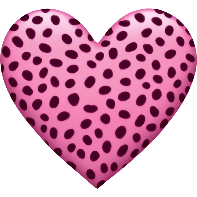 Pink cheetah print heart emoji