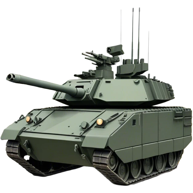 Stryker M1126 (2020) – Cinematic-realistic Stryker M1126 armored personnel carrier, its dark grey-green hull speeding down a war-torn street. The eight large wheels grip the cracked pavement as infantry hunker inside, the turret-mounted .50 cal machine gun scanning rooftops for threats under the eerie glow of distant fires. emoji