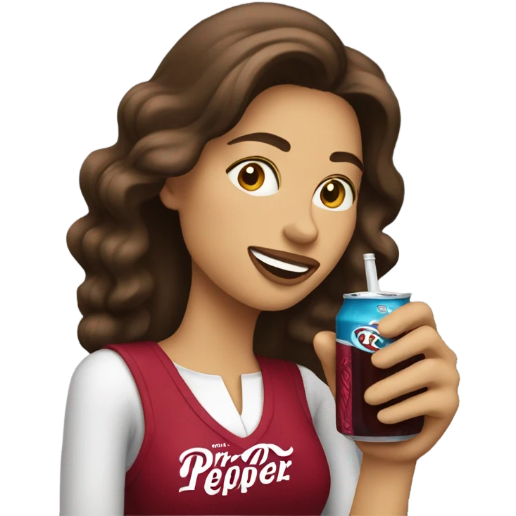 woman drinking dr pepper emoji