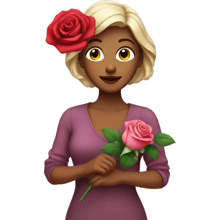 lady with a rose emoji