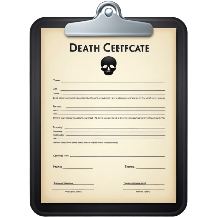 death certificate emoji