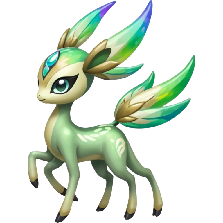 Colorful Shiny Edgy Cool Badass Painted Splashed Exotic Meloetta-Palkia-Virizion-Fakémon-creature-hybrid emoji