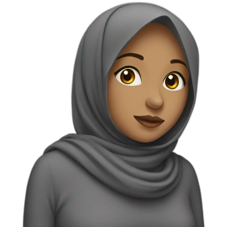 girl in hijab in love emoji