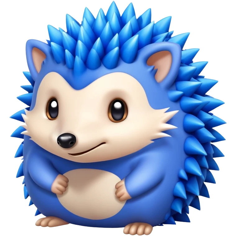 A blue hedgdog emoji