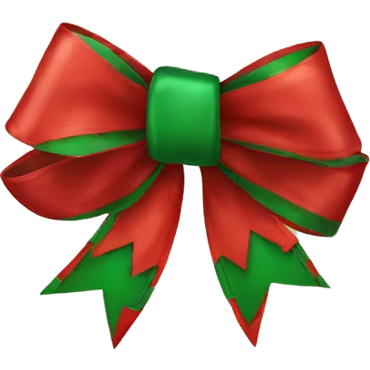 Christmas bow emoji