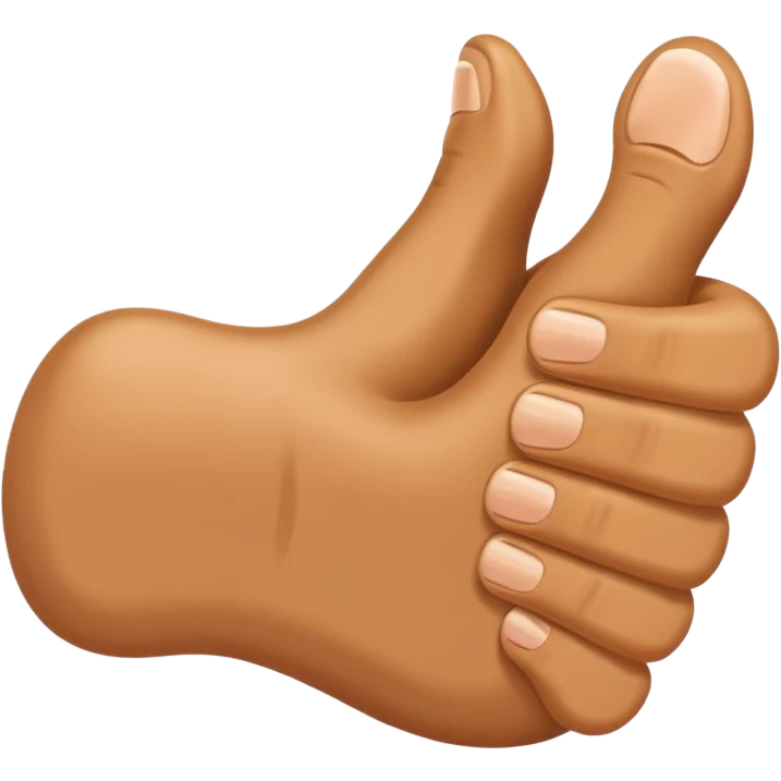 Combine a thumbs up emoji with a foot emoji emoji