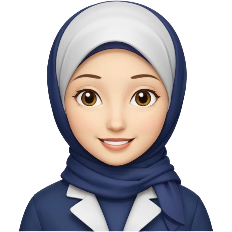 Hijab white caot emoji