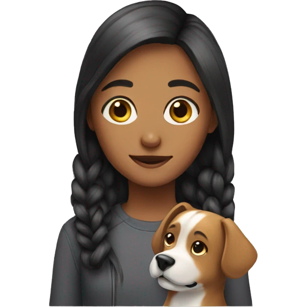 Girl with a dog emoji