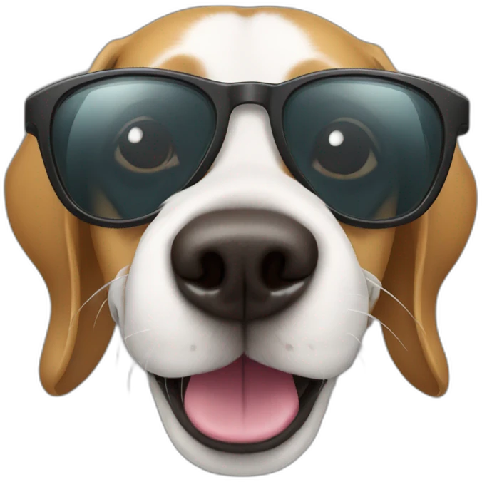 Dog with Shoes and Glases on  emoji