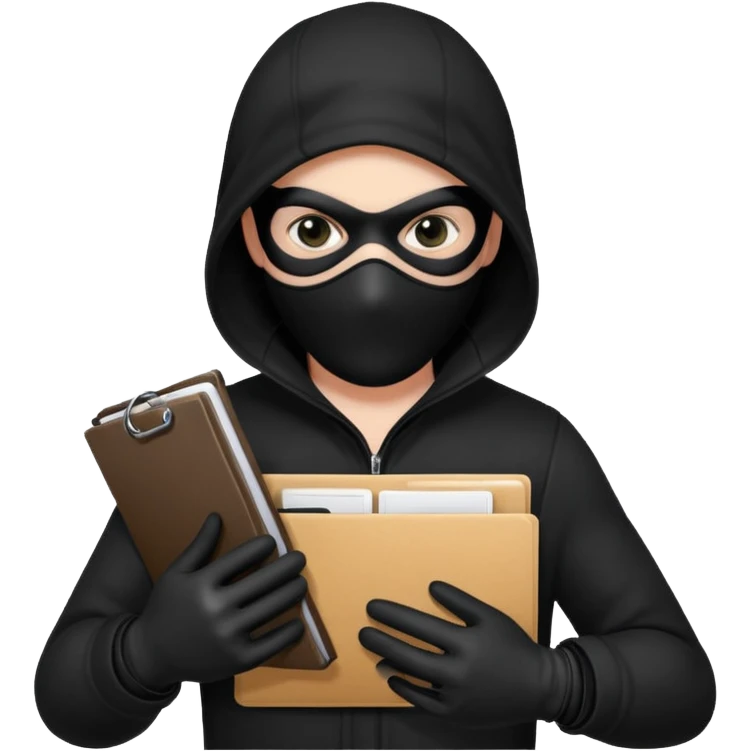 theif stealing documents emoji