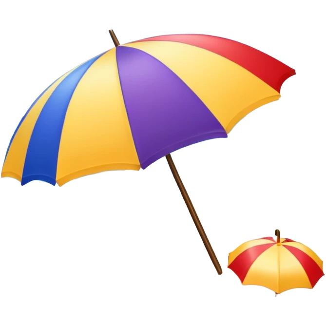 summer beach colorful umbrella, just umbrella emoji