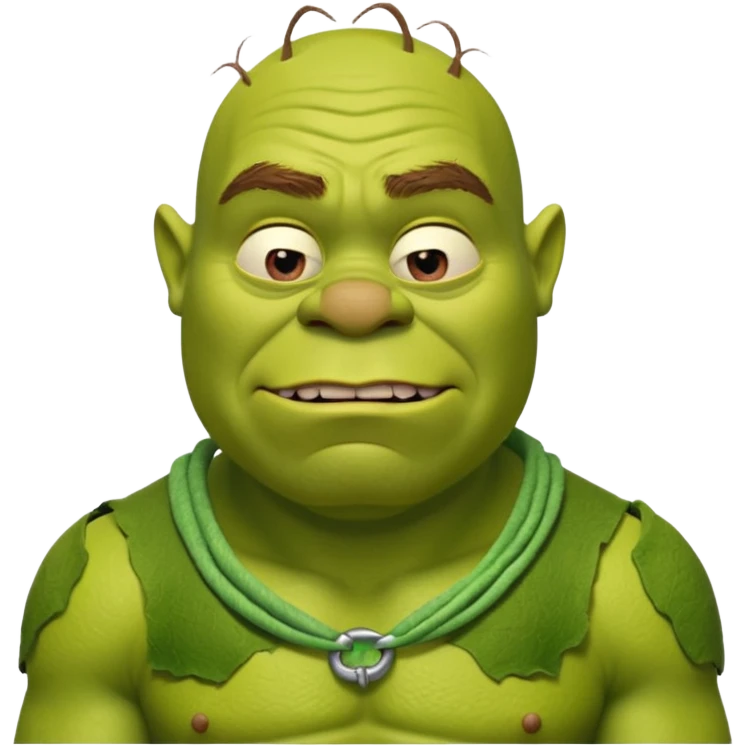 shrek choking himself out around the neck emoji