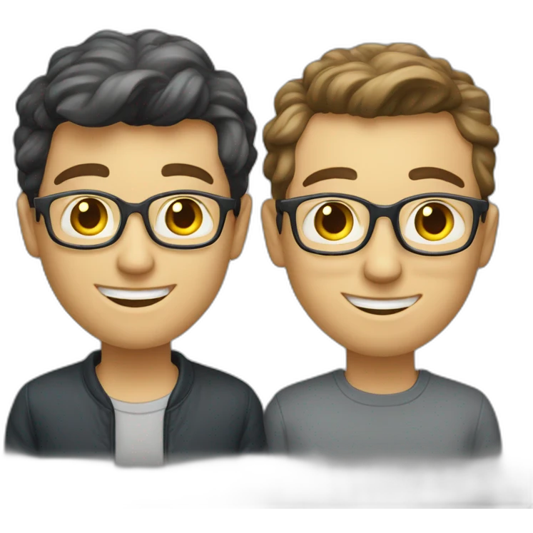 A Belgian computer programmer and an American computer programmer emoji