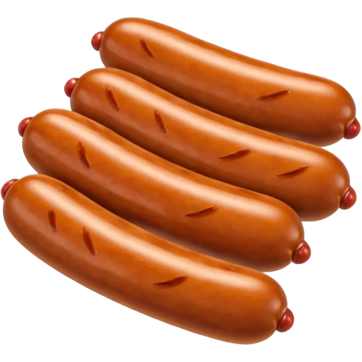 Three sausages linked together.
Apple emoji style emoji