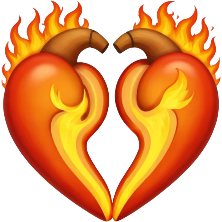 paire de fesse dans un cœur en feu emoji