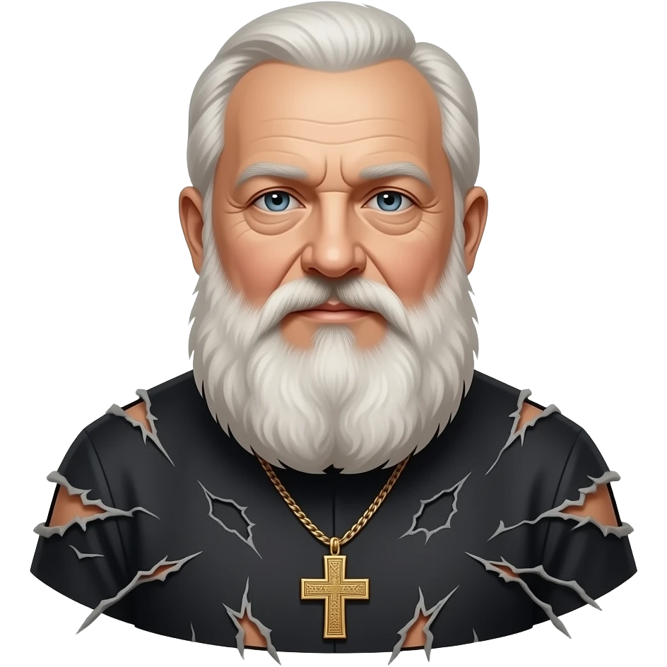 Patriarch Kirill in torn clothes emoji
