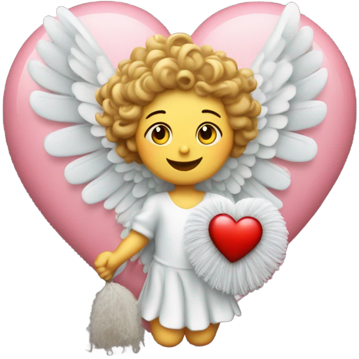 Cupid angel cleaning  emoji