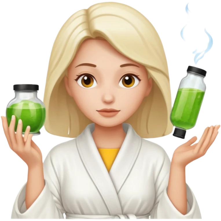 detox facial woman wearing robe emoji