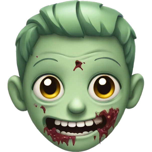 cute smiling zombie emoji