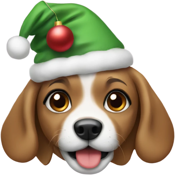 Christmas puppy emoji