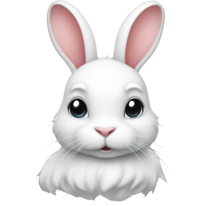 White rabbit with ribbon emoji