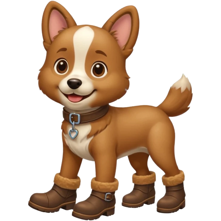 Perro con botas emoji